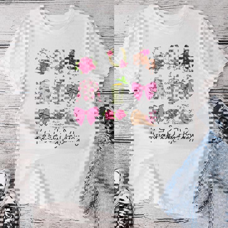 Pink Coquette Bow Derby Day Horse Racing 2024 Derby Women T-shirt Unique Gifts Pink Coquette Bow Derby Day Horse Racing 2024 Derby Women T-shirt Unique Gifts