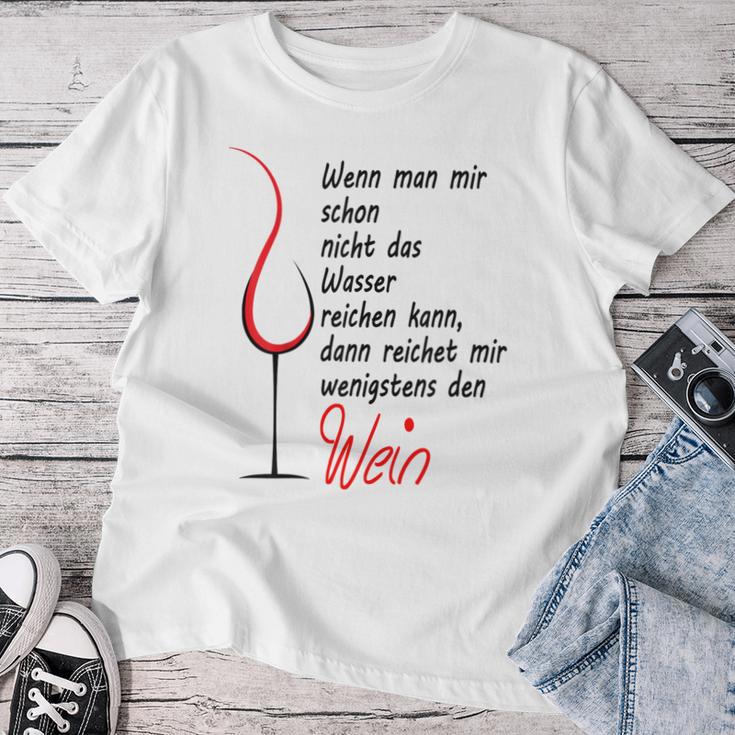 Reichet Mir Den Wein Set Wine Glasses S T-shirt Frauen Lustige Geschenke