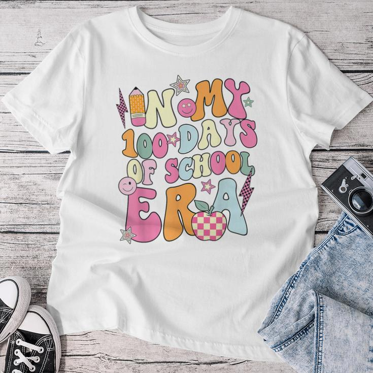 Retro Groovy In My 100 Days Of School Era 100 Days Smarter Women T-shirt Unique Gifts