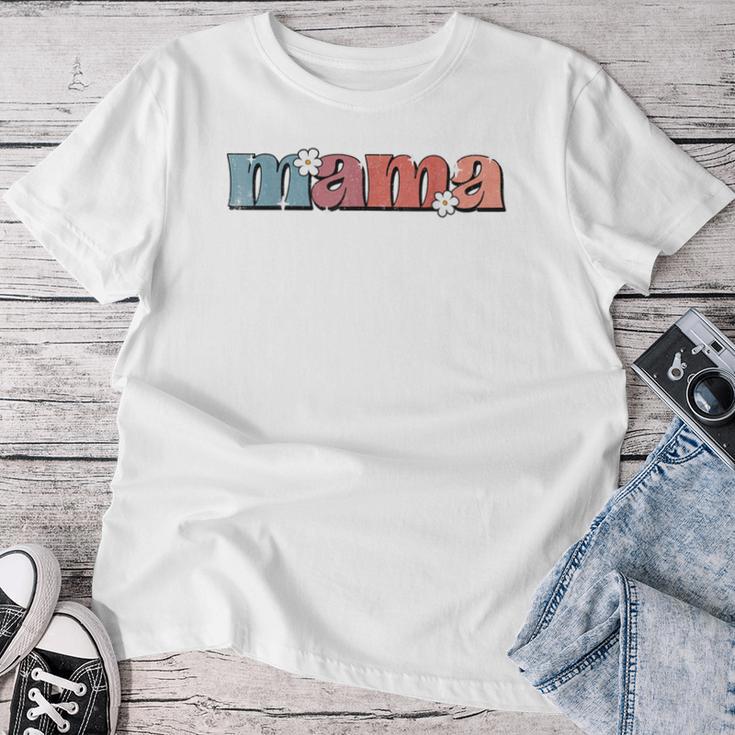 Retro Mama Floral Mom Life Grooviger Muttertag 2024 Frauen T-shirt Frauen Lustige Geschenke