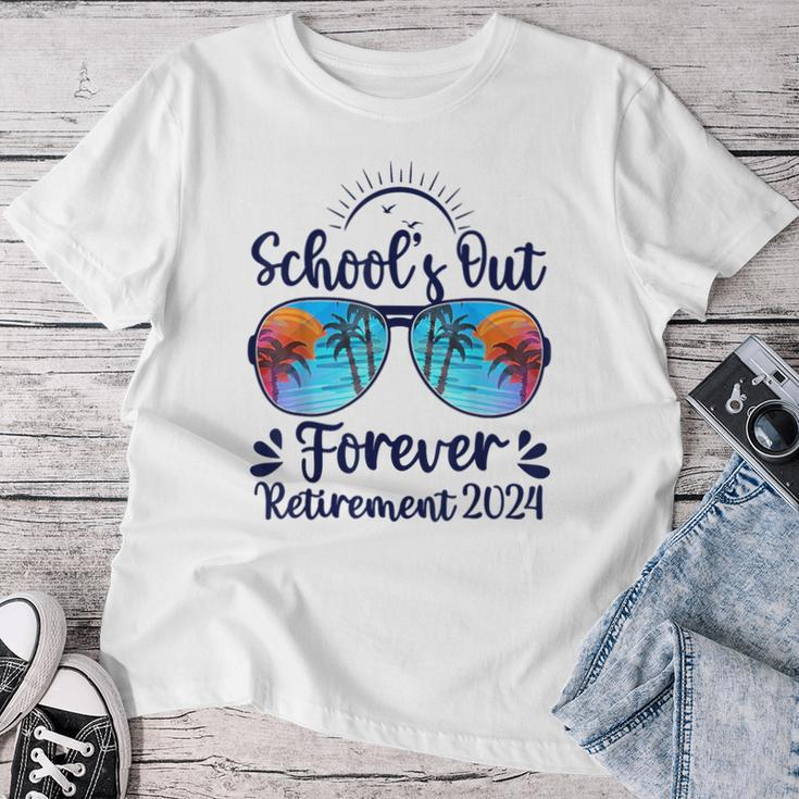 School's Out Forever Retired 2024 Teacher Retirement Women T-shirt Funny Gifts