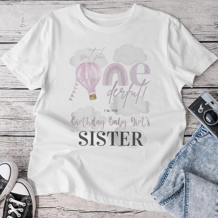 Sister Hot Air Balloon 1St Birthday Girl Isn't She Onederful Women T-shirt Unique Gifts