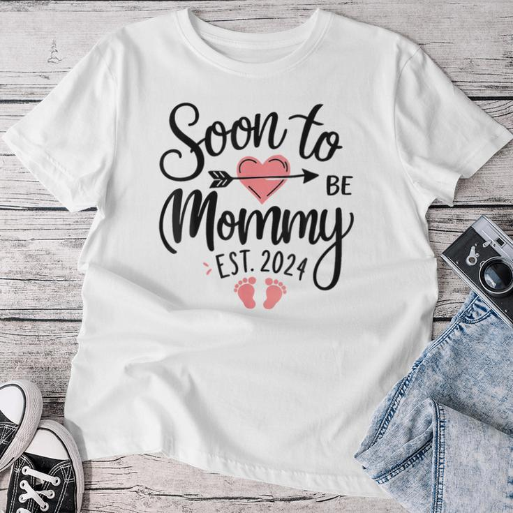 Soon To Be Mommy 2024 For Mom Pregnancy Announcement Women T-shirt Personalized Gifts