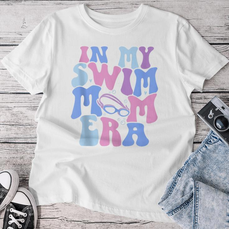 In My Swim Mom Era Groovy Swimming Mom Cute Swimmer Mother Women T-shirt Personalized Gifts