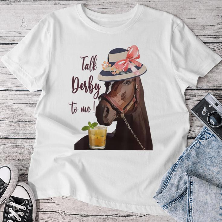Talk Derby To Me-Mint Juleps-Derby Horse Racing Women T-shirt Unique Gifts