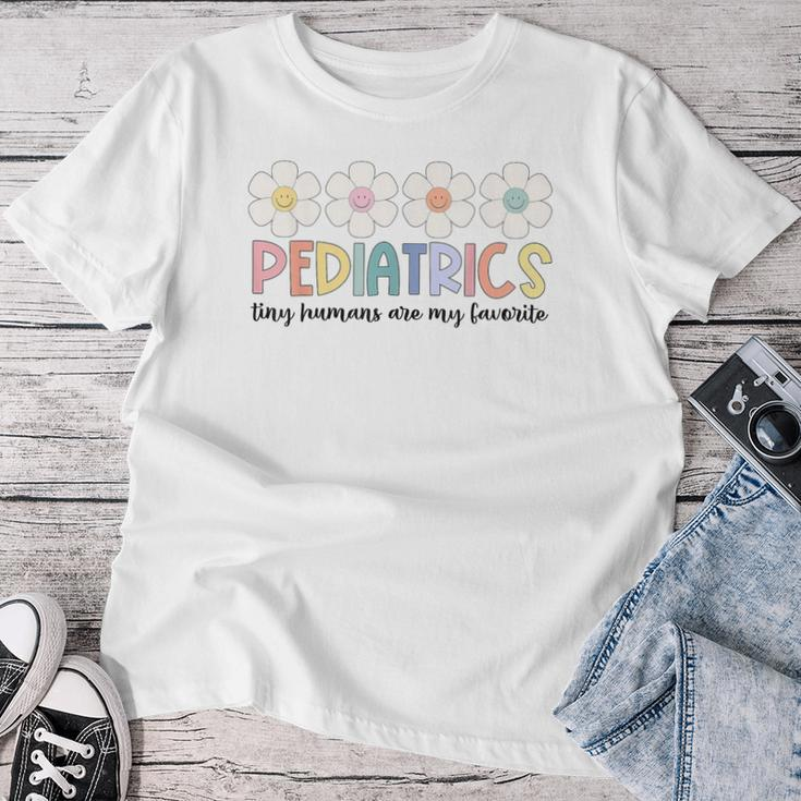 Tiny Humans Are My Favorite Pediatrics Nicu Peds Nurse Women T-shirt Personalized Gifts