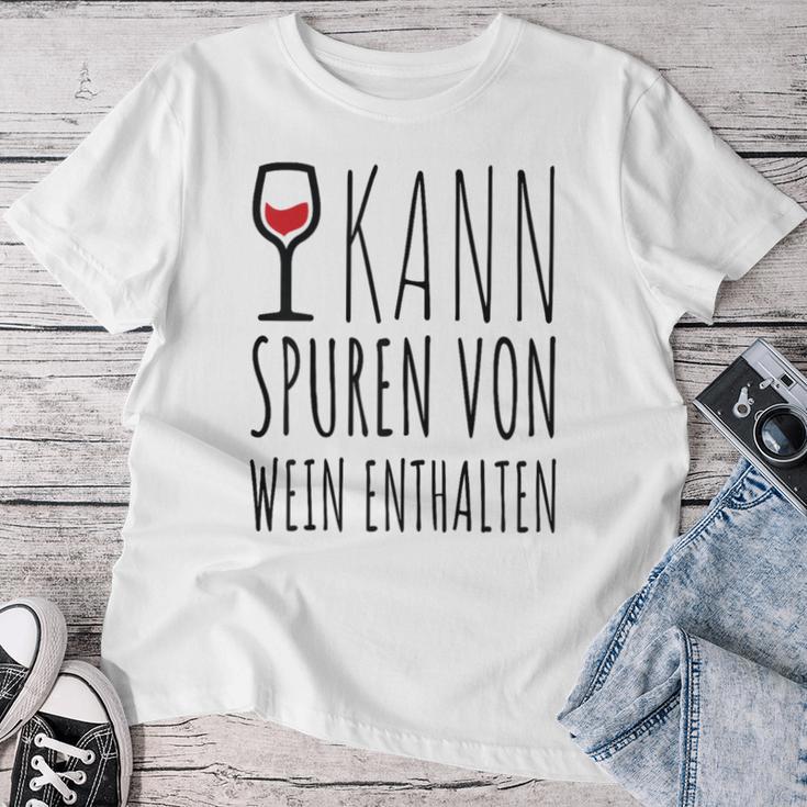 Women's Kann Trace Of Wein T-shirt Frauen Lustige Geschenke