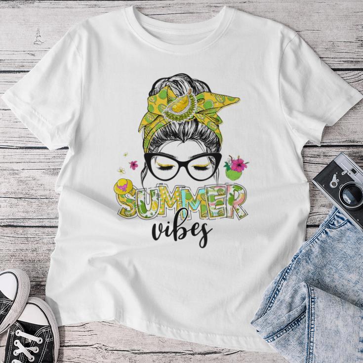 Women's Summeribes Messy Hair Bun Sunglasses Mom Life T-shirt Frauen Lustige Geschenke