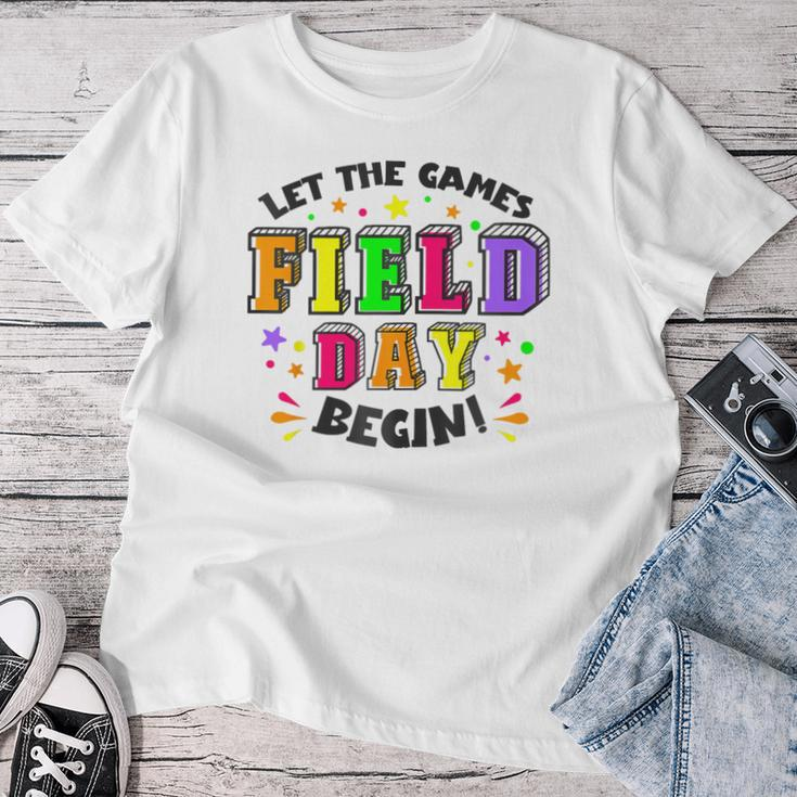 Yellow Field Day Let Games Start Begin Kid Boy Girl Teacher Women T-shirt Funny Gifts