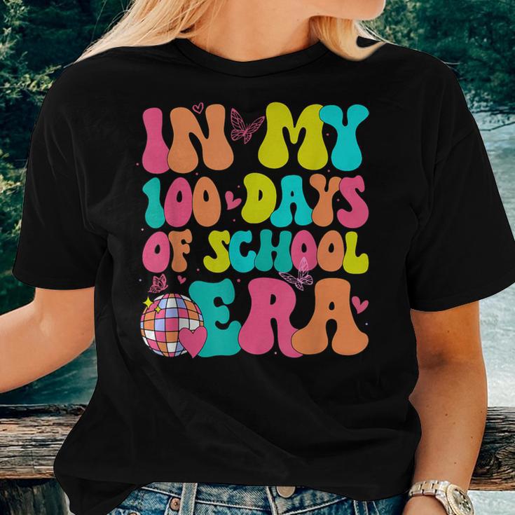 In My 100 Days Of School Era Student Teacher Groovy Retro Women T-shirt Gifts for Her