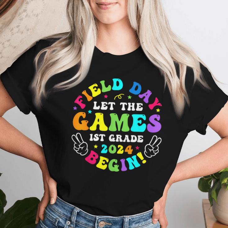 1St Grade Field Day 2024 Let Game Begin For Kid Teacher Girl Women T-shirt Gifts for Her