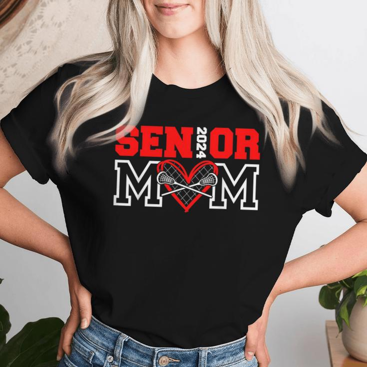 2024 Senior Lacrosse Mom Lacrosse Team Class Of 2024 Grad Women T-shirt Gifts for Her