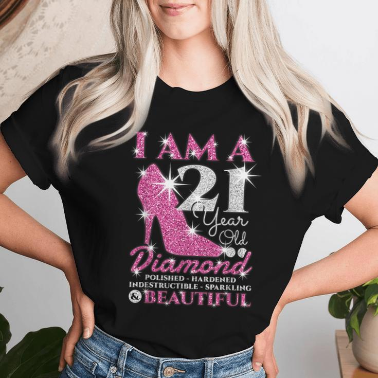 I Am A 21 Year Old Diamond 21St Birthday Women T-shirt Gifts for Her