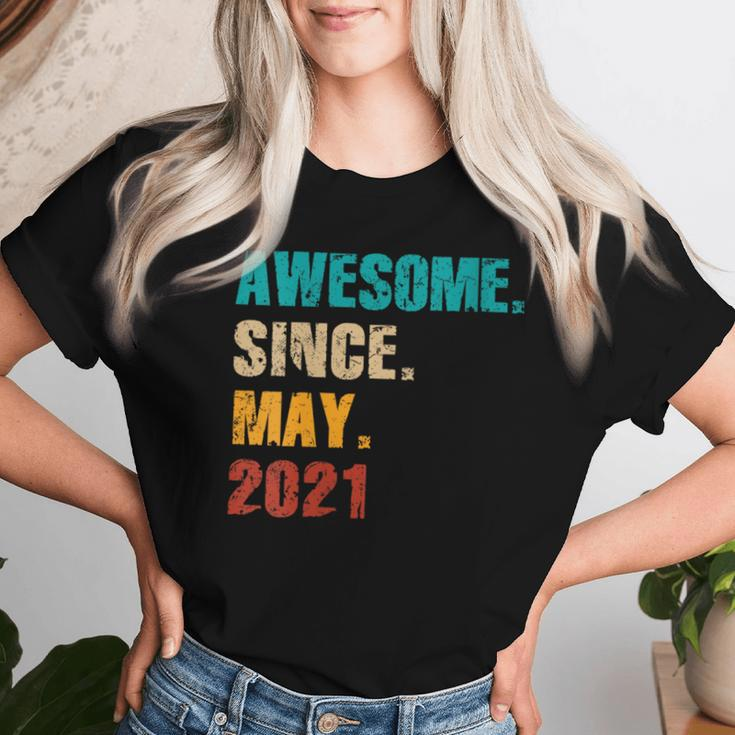 3 Year Old Vintage Awesome Since May 2021 3Rd Birthday Women T-shirt Gifts for Her