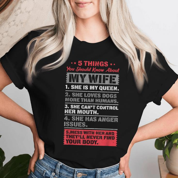 5 Things You Should Know About My Wife Husbandidea Women T-shirt Gifts for Her