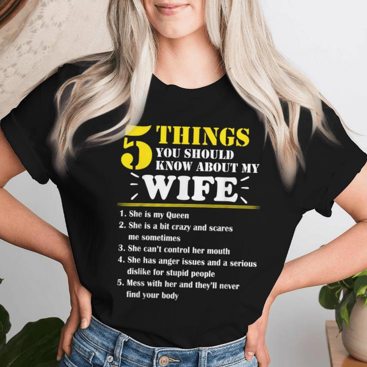 5 Things About My Wife Husband Women T-shirt Gifts for Her