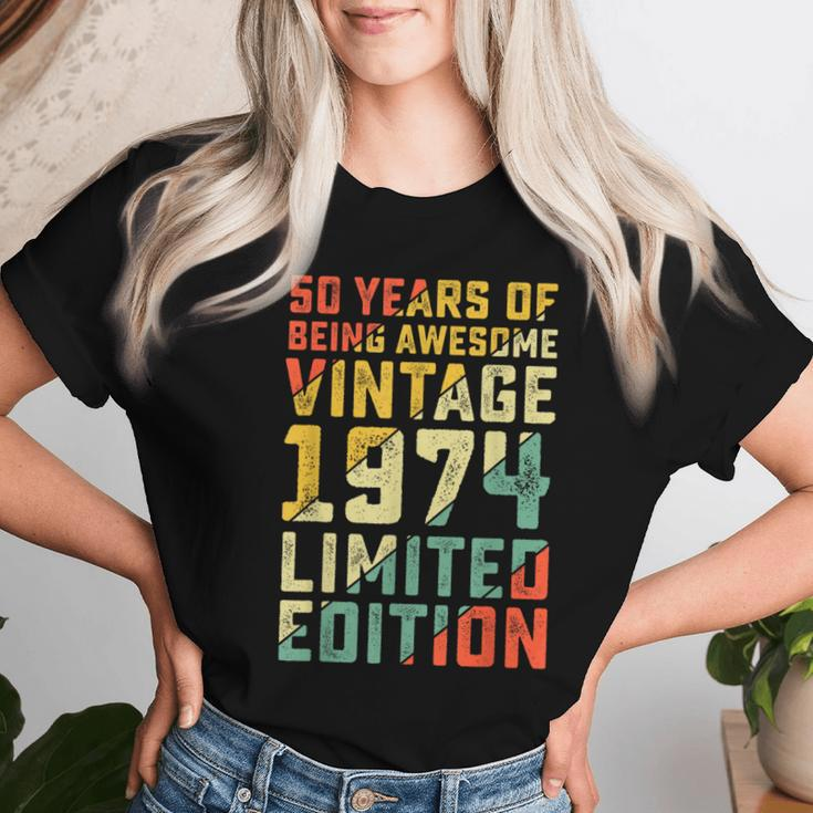 50Th Birthday 50 Years Old For Vintage 1974 Women T-shirt Gifts for Her
