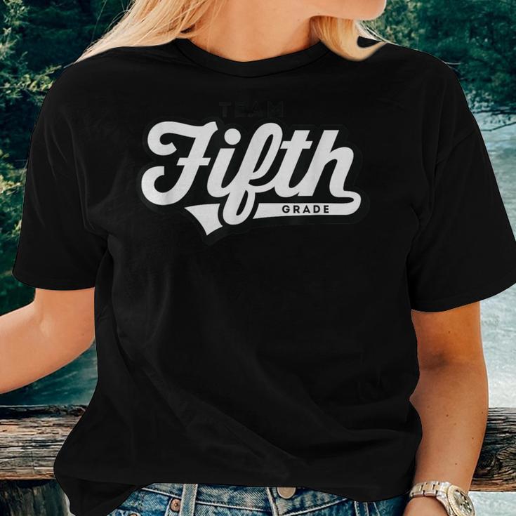 5Th Grade Team School Teacher Fifth Baseball-Style Women T-shirt Gifts for Her