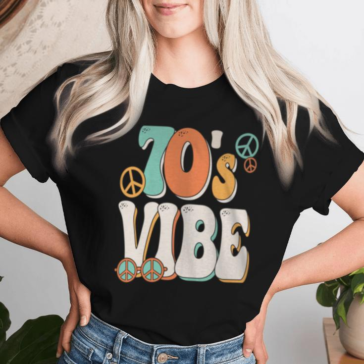 70'S Vibe Costume 70S Party Outfit Groovy Hippie Peace Retro Women T-shirt Gifts for Her