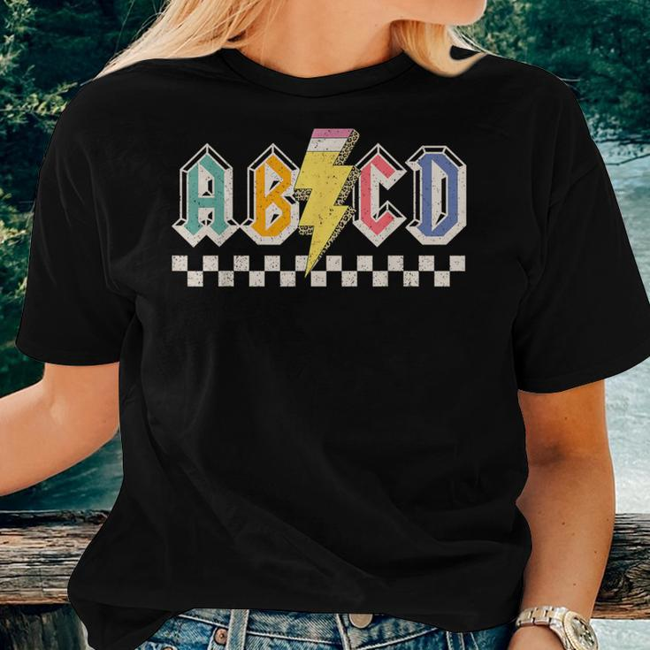 Abcd Back In Class First Day Back To School Teacher Student Women T-shirt Gifts for Her