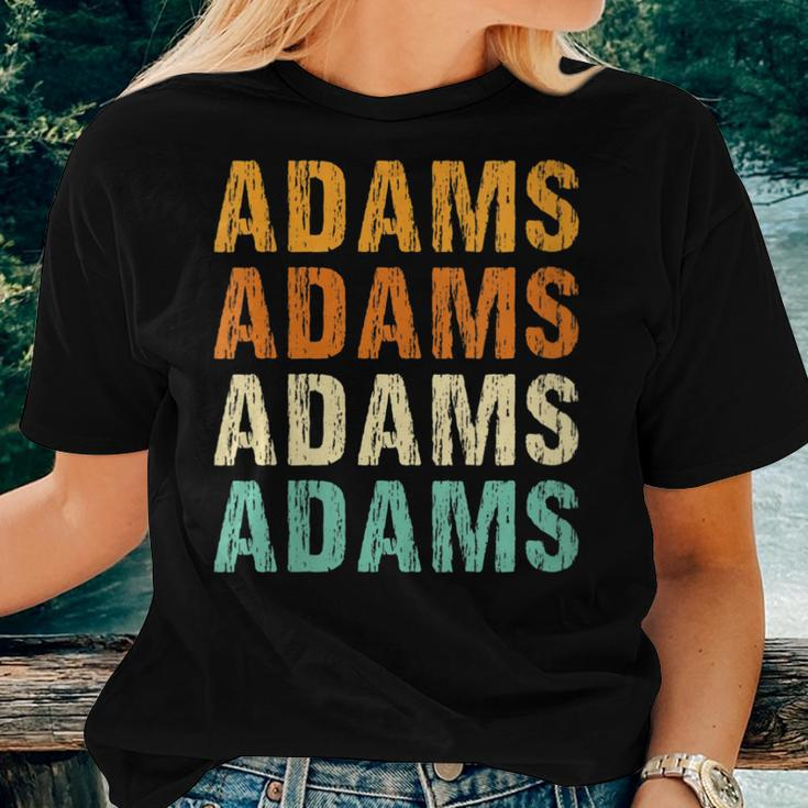 Adams Last Name Family Reunion Surname Personalized Women T-shirt Gifts for Her