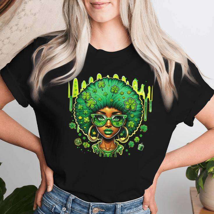 African American Leprechaun Black St Patrick's Day Women T-shirt Gifts for Her