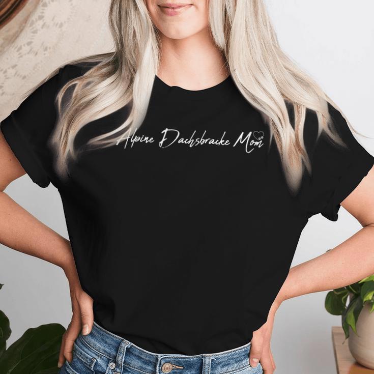 Alpendackel-Liebhaber Mama Papa Süßer Wiener Hund T-shirt Frauen Geschenke für Sie