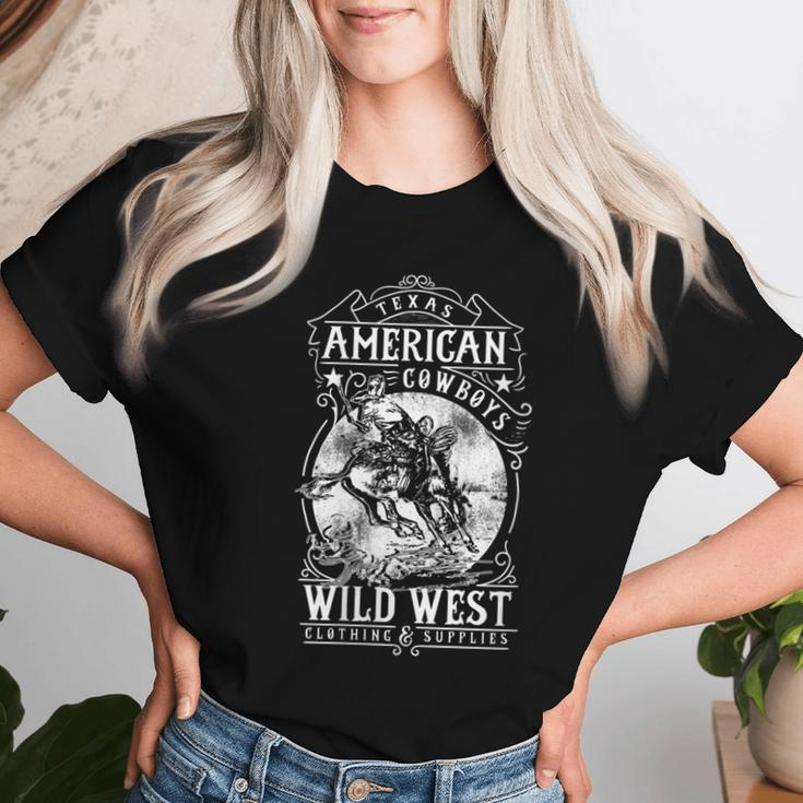 American Cowboys Vintage Graphic Wild West Cowboys Women T-shirt Gifts for Her