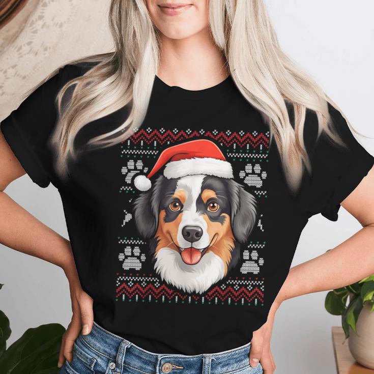 Appenzeller Nikolausmütze Weihnachten Lustig Hund Mama Papa T-shirt Frauen Geschenke für Sie