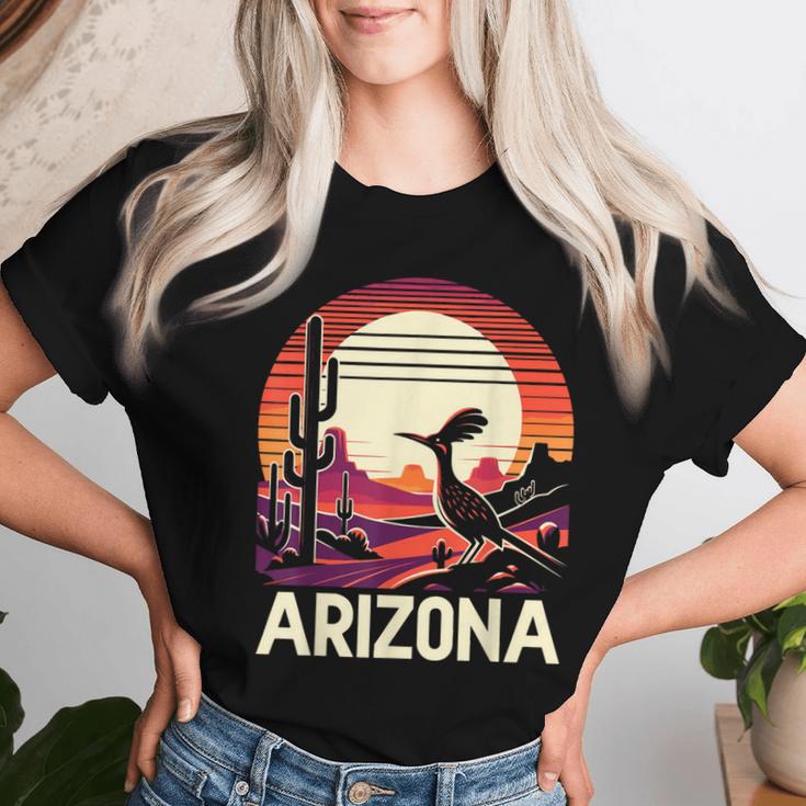 Arizona Roadrunner State Of Arizona Cactus Women T-shirt Gifts for Her