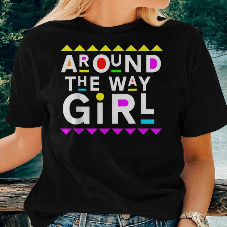 Around The Way Girl Retro 90S Style Women T-shirt Gifts for Her
