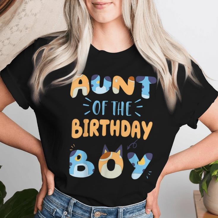 Aunt Of The Birthday Boy Dog Family Party Women T-shirt Gifts for Her