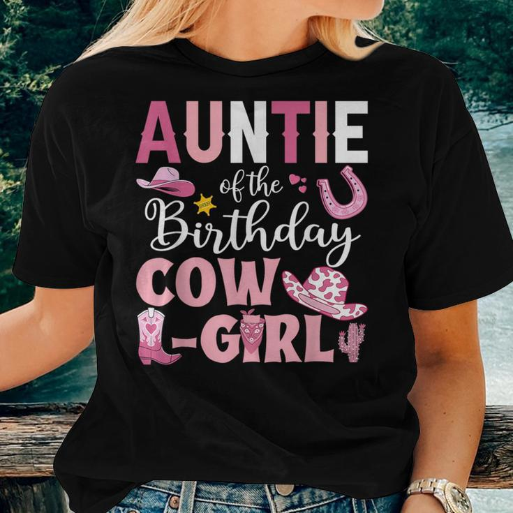 Auntie Of The Birthday Cowgirl Rodeo Party B-Day Girl Party Women T-shirt Gifts for Her