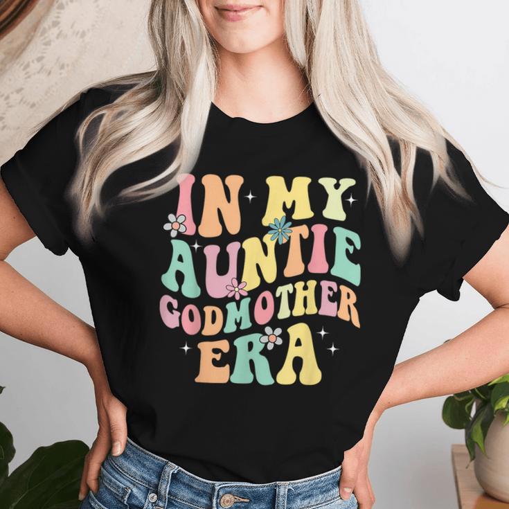 In My Auntie Godmother Era Aunt God Mother Bestie Smile Face Women T-shirt Gifts for Her