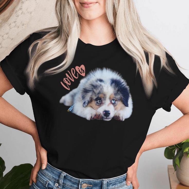 Australian Shepherd Aussie Puppy Dog Mum Dad T-shirt Frauen Geschenke für Sie