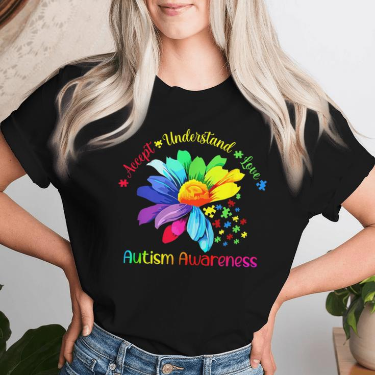 Autism Awareness Accept Understand Love Asd Sunflower Women Women T-shirt Gifts for Her