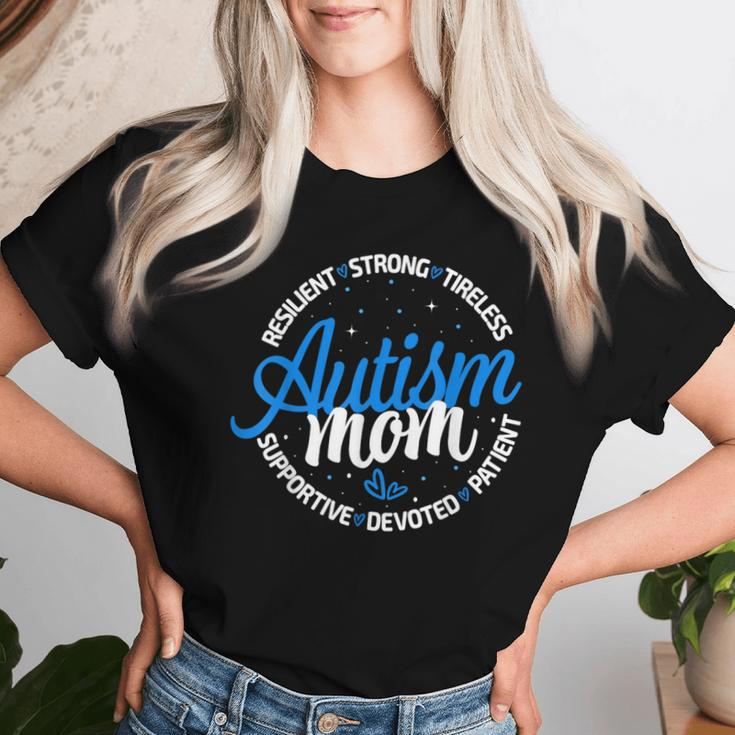 Autism Mom Resilient Tireless Strong Mom Autism Awareness Women T-shirt Gifts for Her