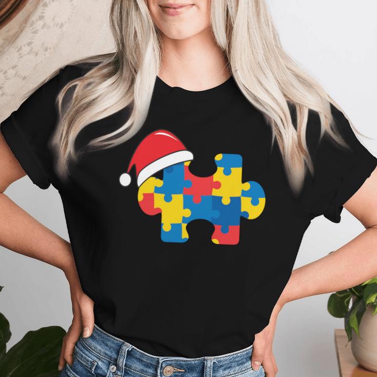 Autismus-Weihnachtsdekoration Geschenk Baum-Puzzle Mama Papa T-shirt Frauen Geschenke für Sie