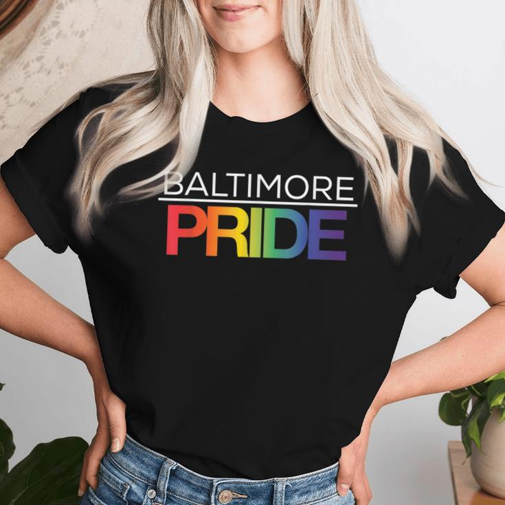 Baltimore Pride Lgbtq Rainbow Women T-shirt Gifts for Her