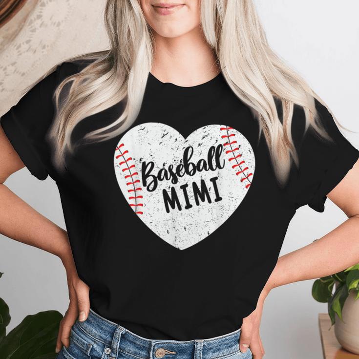 Baseball Mimi Retro Heart Baseball Grandma Mother's Day Women T-shirt Gifts for Her