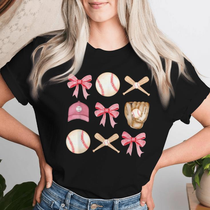 Baseball Mom Coquette Girls Baseball Mama Women T-shirt Gifts for Her