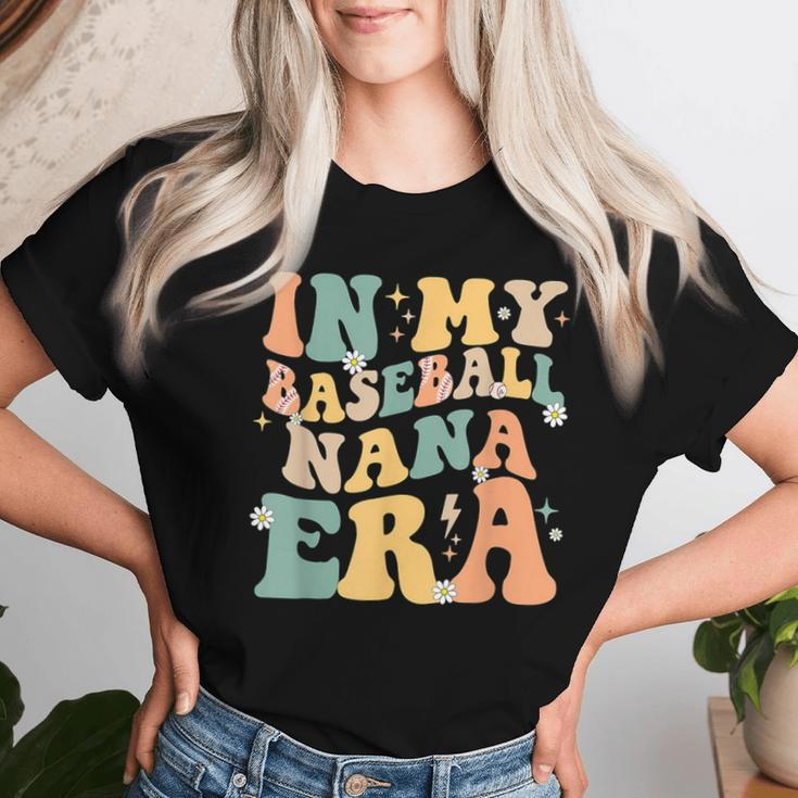 In My Baseball Nana Era Groovy Retro Women T-shirt Gifts for Her
