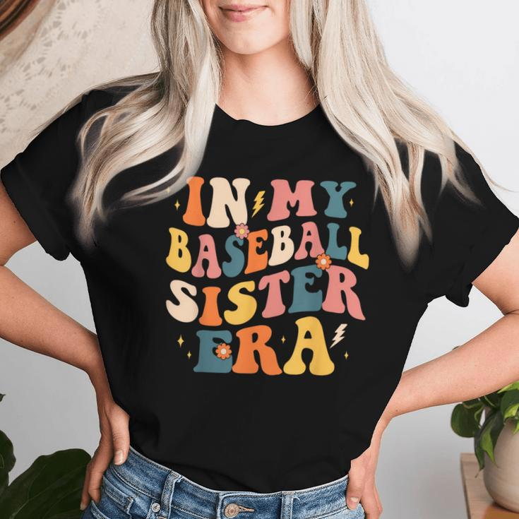 In My Baseball Sister Era Groovy Baseball Sister Women T-shirt Gifts for Her