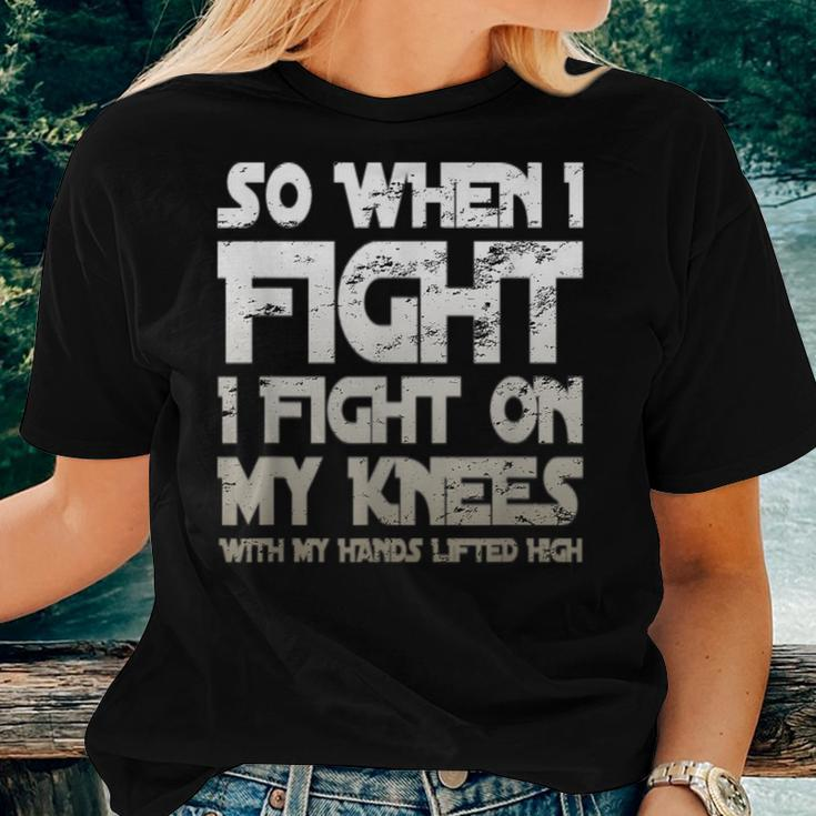 Battle Belongs To The Lord Christian Inspirational Faith Women T-shirt Gifts for Her