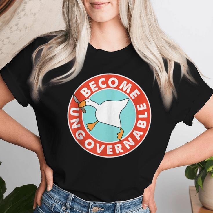 Become Ungovernable Goose Meme For Woman Women T-shirt Gifts for Her