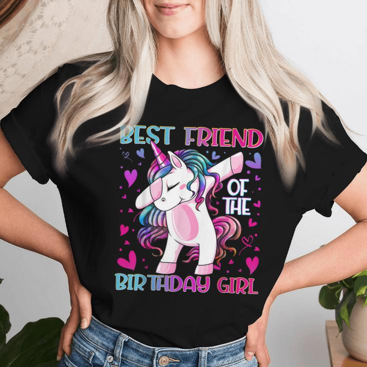 Best Friend Of The Birthday Girl Dabbing Unicorn Girl Women T-shirt Gifts for Her