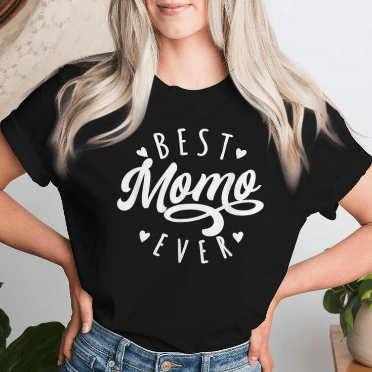 Best Momo Ever Modern Calligraphy Font Mother's Day Momo Women T-shirt Gifts for Her