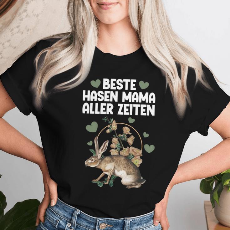 Beste Hasen Mama Aller Zeiten Hüpfendes Herzglück T-shirt Frauen Geschenke für Sie