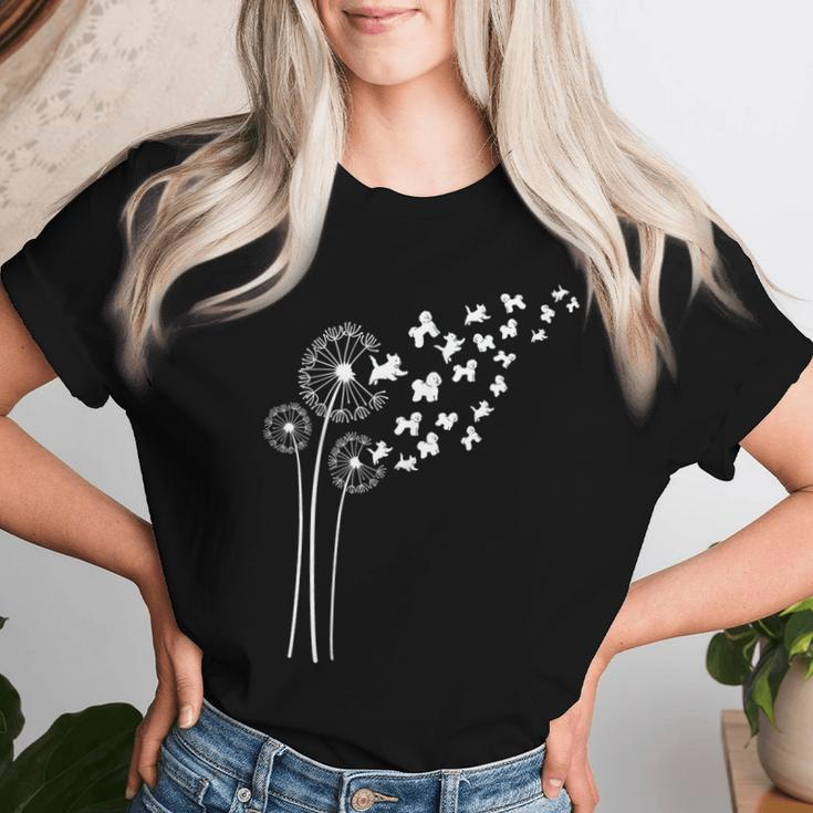 Bichon Frise Dandelion Flower For Dandelions And Dog Lover Women T-shirt Gifts for Her