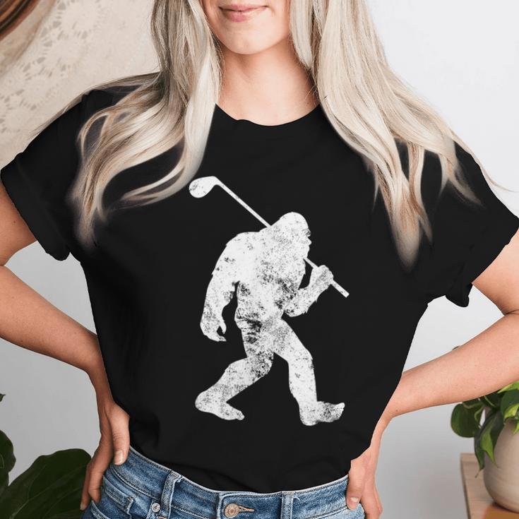 Bigfoot Golf Golfer Vintage Sasquatch Women Women T-shirt Gifts for Her